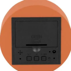 Réveil rond LED en MDF Spry (Orange)