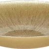 Saladier en verre doréLines (30 x 5 cm)