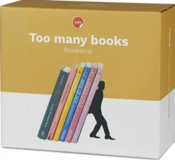 Serre-livres en métal noir Too Many Books