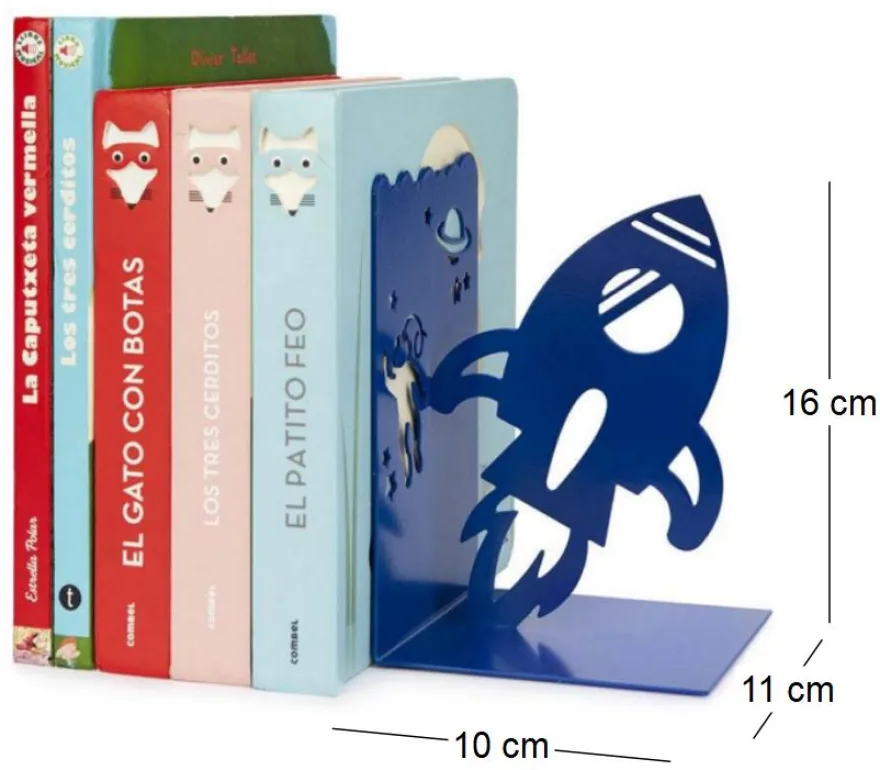 Serre-livres en métal Space Walk