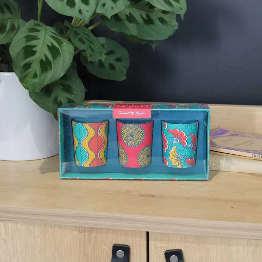 Set de 3 bougies parfumées Votives Batik