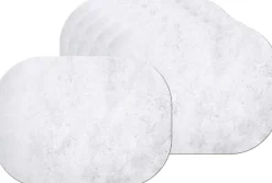 Set de table bords arrondis effet marbre 45 x 33 cm (Lot de 6)