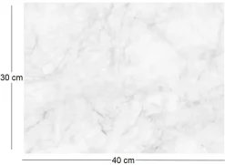 Set de table en vinyle Marbre blanc (Lot de 6)