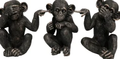 Singes sages en résine 67 cm (Lot de 3)