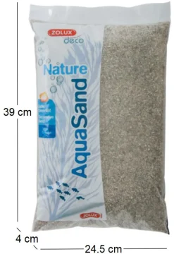 Sol décoratif Aquasand naturel quartz moyen 5kg