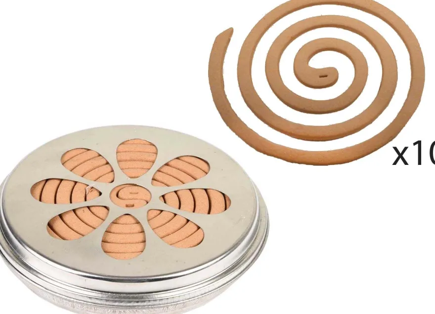 Spirales citronelle dans brûleur en métal (Lot de 6)