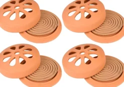 Spirales citronnelle en terre cuite (Lot de 4)