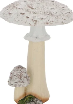 Statuette décorative en polyrésine Champignons (Lot de 3) (12 cm)