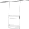 Support accessoires de douche 2 étagères Flex (Blanc)