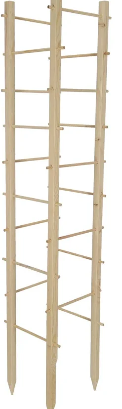 Support en bois de pin pour plantes 4 piquets (Tour)