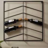 Support mural pour bouteilles de vin Cuadro (Noir)