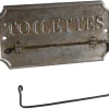 Support papier toilette ancien en zinc