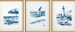 Tableau décoratif Seashore 30 x 40 cm (Lot de 3)