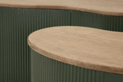Table basse en bois d'hévéa Frankfurt (Set de 2) (Vert)
