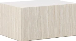Table basse en MDF effet travertine York 40 x 60 x 80 cm