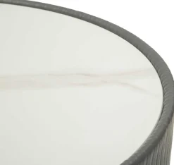 Table basse en métal et céramique Elge 46 x 45 cm