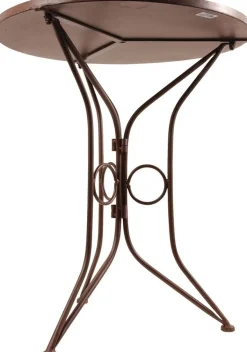 Table en céramique et fer forgé