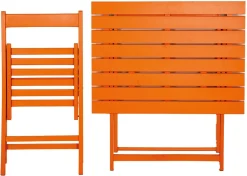 Table pliante 60 x 80 cm en bois (Orange)