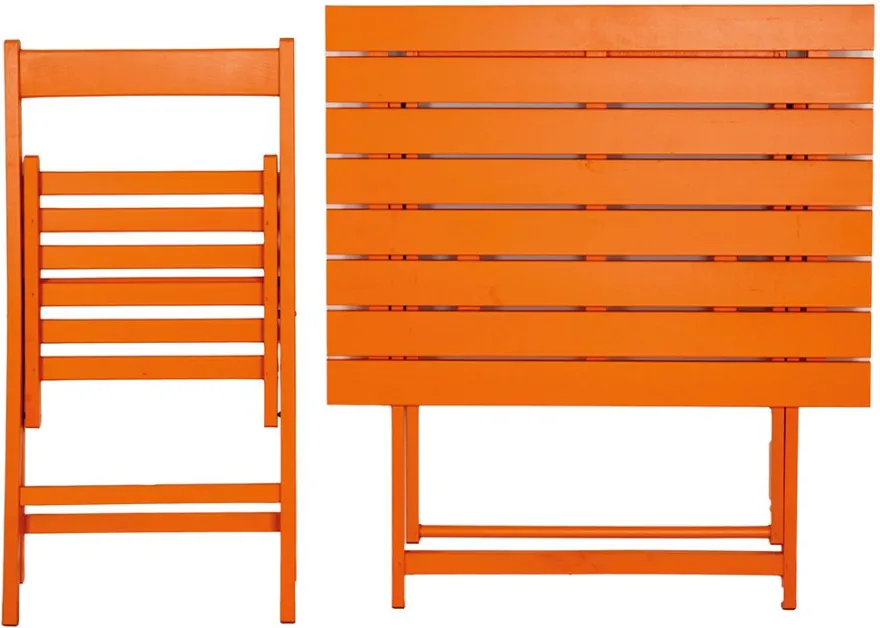 Table pliante 60 x 80 cm en bois (Orange)