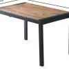 Table repas extensible en aggloméré et métal Silva