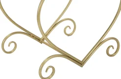 Tabouret en métal doré Heart 50 x 37.5 x 51.5 cm