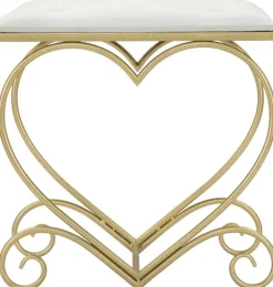 Tabouret en métal doré Heart 50 x 37.5 x 51.5 cm