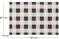 Tapis dessous de paillasson à motifs (Carreaux)