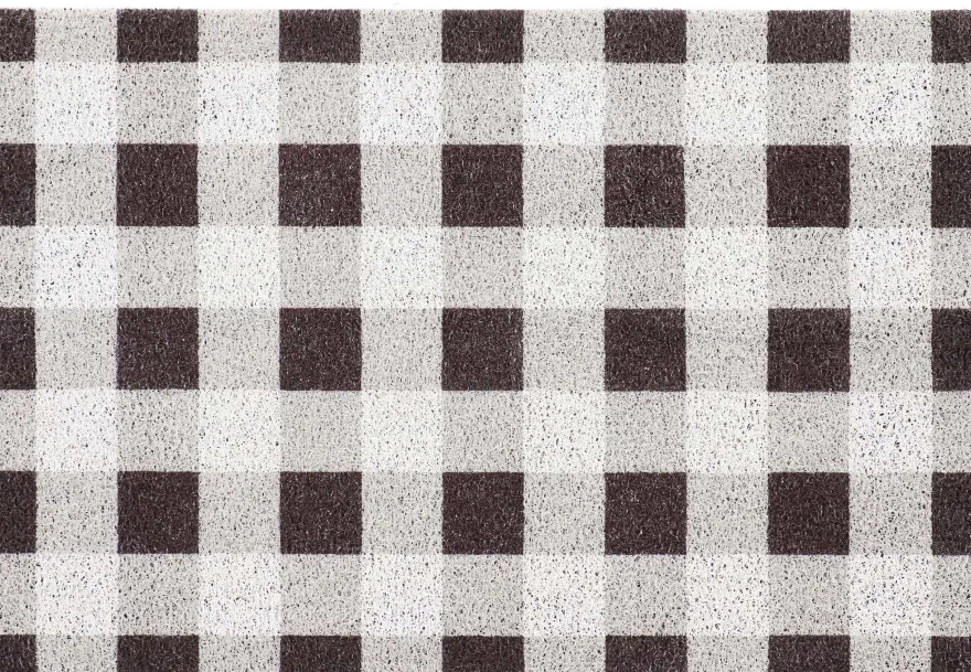 Tapis dessous de paillasson à motifs (Carreaux)