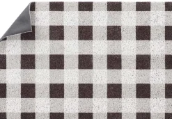 Tapis dessous de paillasson à motifs (Carreaux)