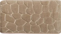 Tapis en polyester galets 67x45 cm (Beige)