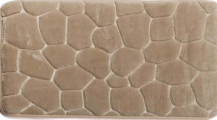 Tapis en polyester galets 67x45 cm (Beige)
