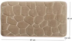 Tapis en polyester galets 67x45 cm (Beige)