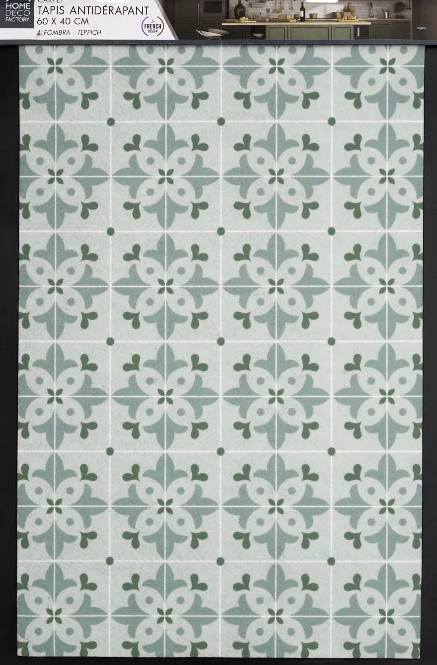 Tapis en PVC imprimé mosaique 40 x 60 cm