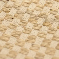 Tapis en toile de jute avec franges 120x170 cm