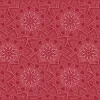 Tapis en vinyle fleurs mandala rouge (140 x 70 cm)