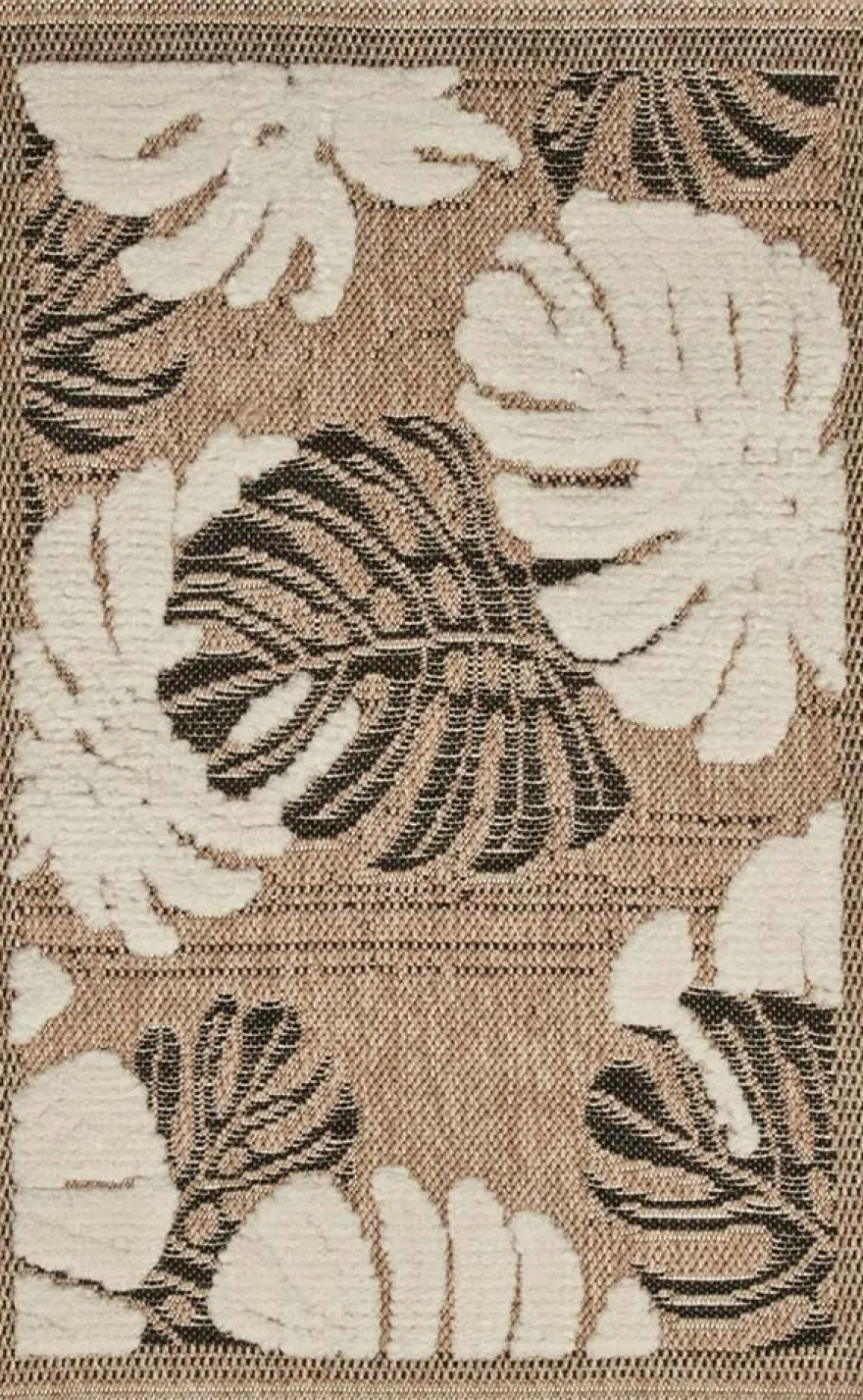Tapis intérieur extérieur aspect jute noir Tijuana 9062 noir (170 x 120 cm)
