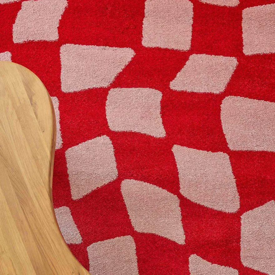 Tapis intérieur à poils longs Swing 383 rouge (200 x 280 cm)