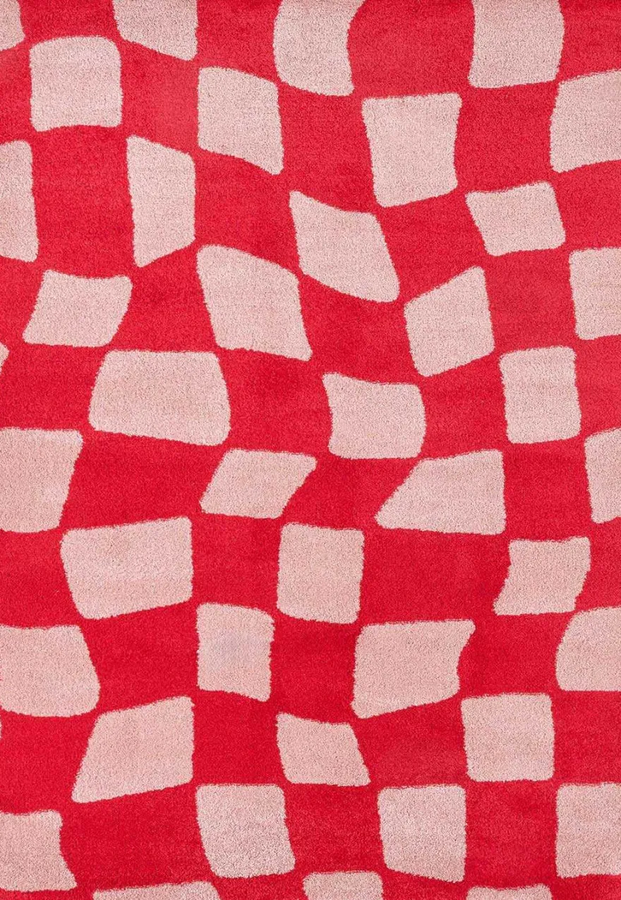 Tapis intérieur à poils longs Swing 383 rouge (200 x 280 cm)