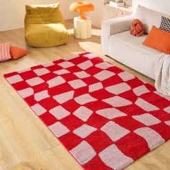 Tapis intérieur à poils longs Swing 383 rouge (200 x 280 cm)