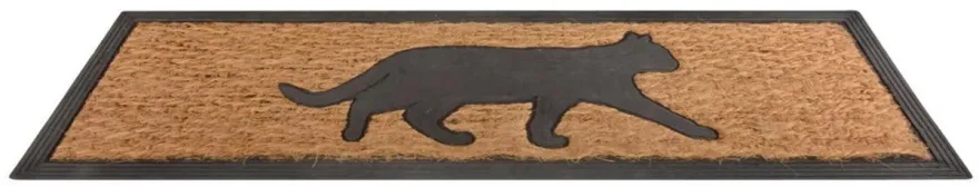 Tapis paillasson en coco 75 x 25 cm (Chat)