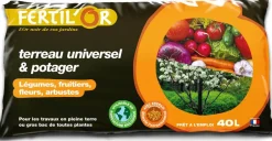 Terreau universel et potager pleine terre ou bac 40 litres