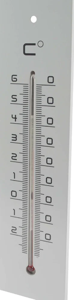 Thermomètre en médium contemporain (Gris - 30 cm)