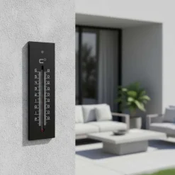 Thermomètre en médium contemporain (Noir - 22 cm)