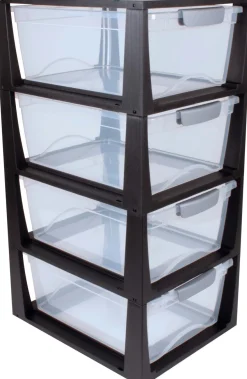 Tiroir de rangement empilable Omega 11L (Noir)