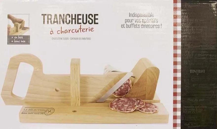 Trancheuse à charcuterie en bois