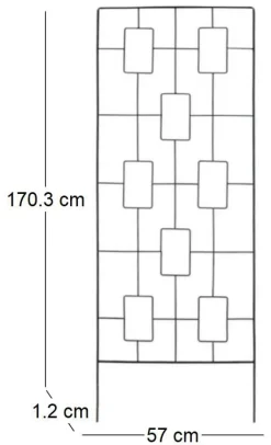 Treillis support pour plantes en acier noir (Géométrique)