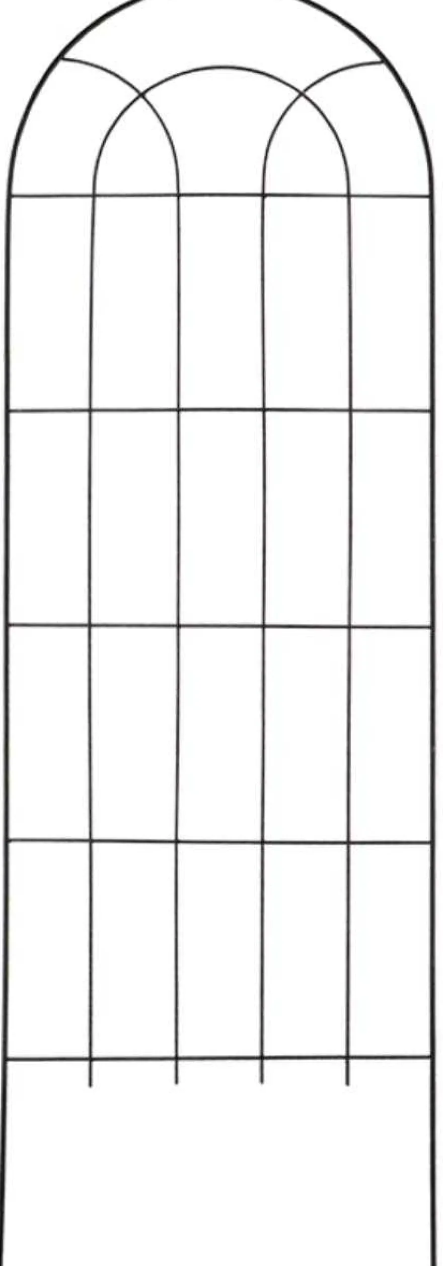 Treillis support pour plantes en acier noir (Classique)