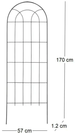 Treillis support pour plantes en acier noir (Classique)