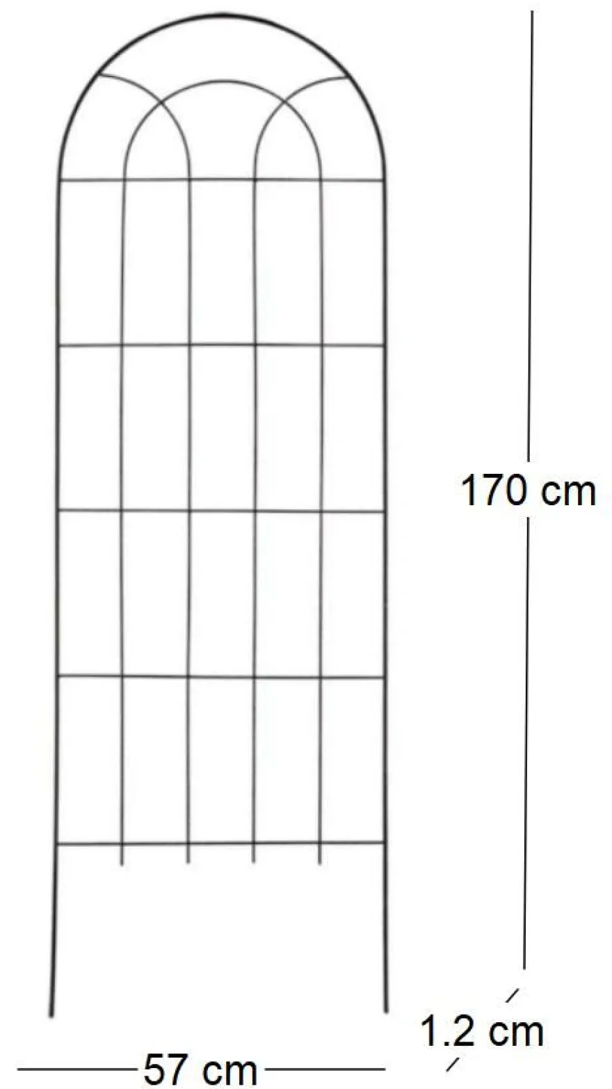 Treillis support pour plantes en acier noir (Classique)