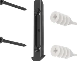 Tringle à rideaux extensible Loop (Noir mat)